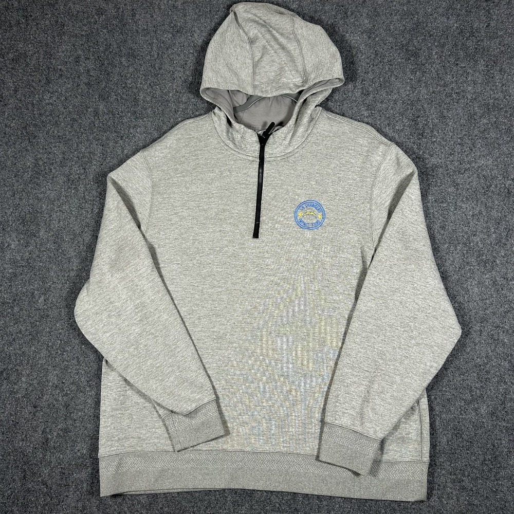 Nike Dri-FIT Men's 1/4 Zip Hodie Gray L.A Chargers Long Sleeve Men's XL #3452